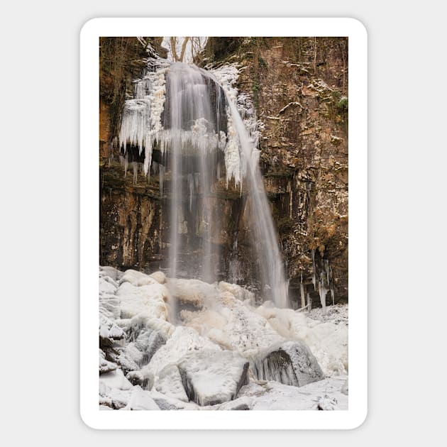 A Frozen Melincourt Waterfall, Resolven Sticker by dasantillo